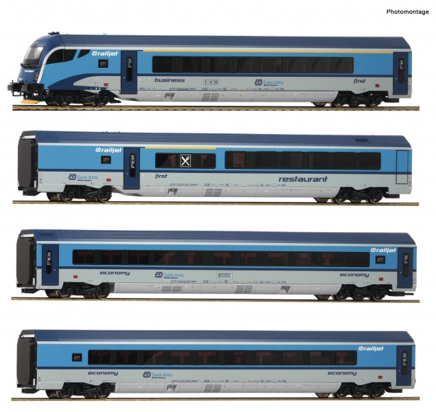 Set of 4 passenger cars Railjet CD<br /><a href='images/pictures/Roco/Roco-74142.jpg' target='_blank'>Full size image</a>